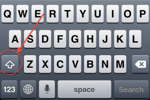 iPhone - iPad Keyboard Caps/Shift Button