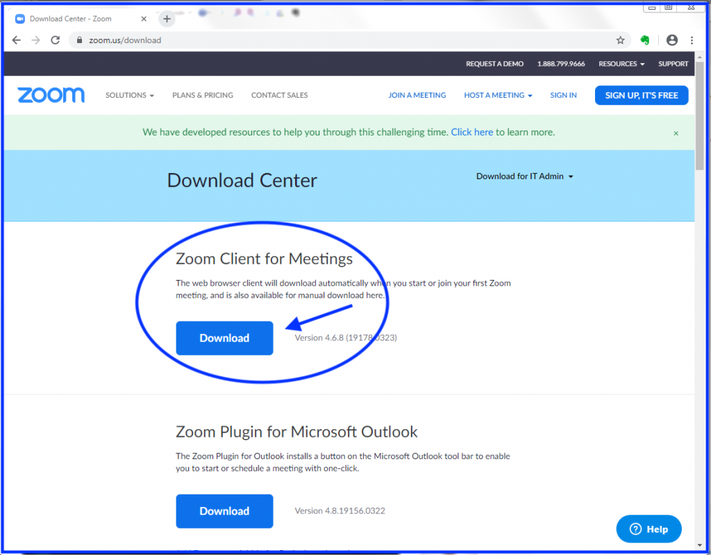 download zoom client for windows